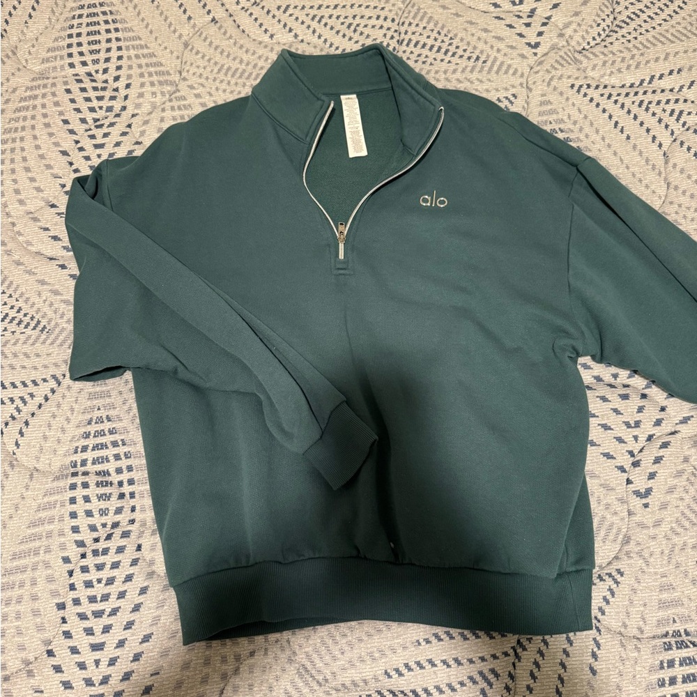 ALO Yoga Accolade Women's Green 1/4 Zip